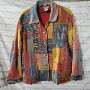 Travel Smith Multicolor Patchwork Women's Jacket. Boho